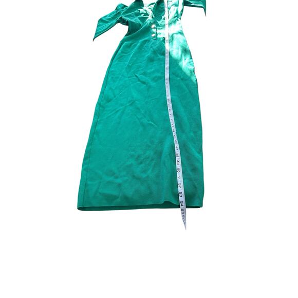 GAUGE81 Green Knit Fitted Night Out Party Bornos Long Maxi Dress Size Medium - Picture 15 of 16
